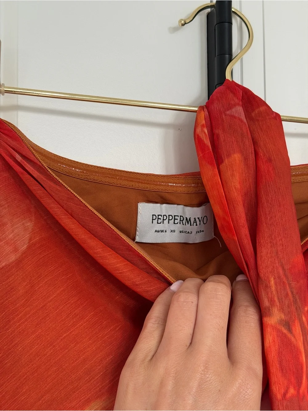 Peppermayo Red and Orange Maxi Dress - Picture 5 of 5
